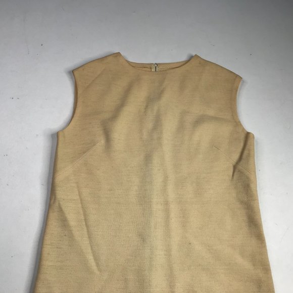 Vintage Retro 60s 70s 100% Wool Knit Wrap Around Women Tunic Dress Blue Size 11 - Picture 3 of 8